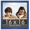 Square Classic Modern Blue Picture Frame - UV Acrylic, Foam Board Backing, Hanging Hardware